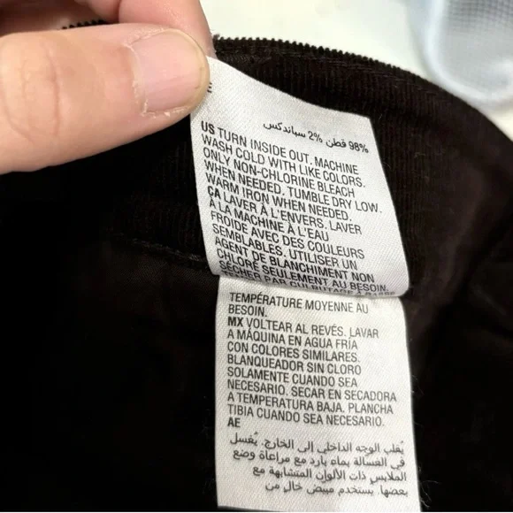 Charter Club Women's Vintage Corduroy Velvet Brown Pencil Skirt 12 Work Classic - Picture 8 of 9